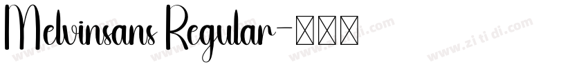 Melvinsans Regular字体转换